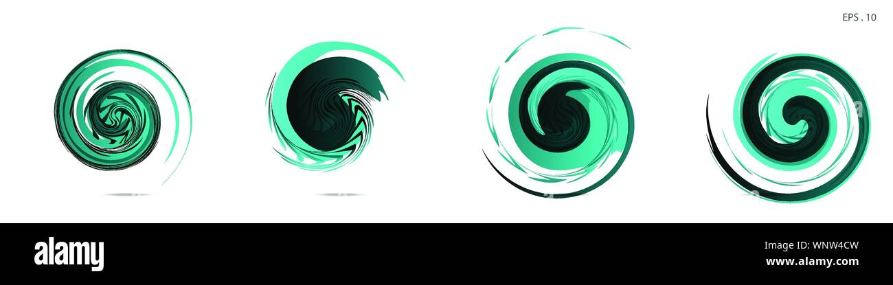 Collection of modern abstract graphic elements. Vortex vector ...