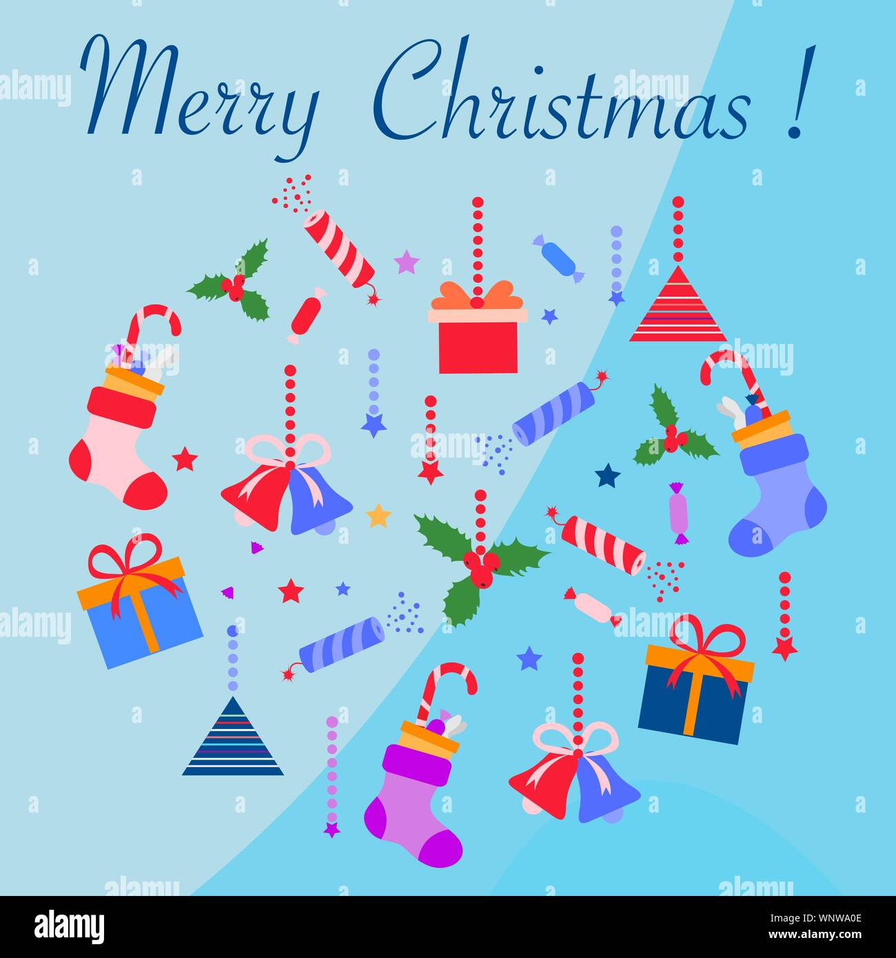 Happy new year 2020, Merry Christmas. Vector illustration with ...