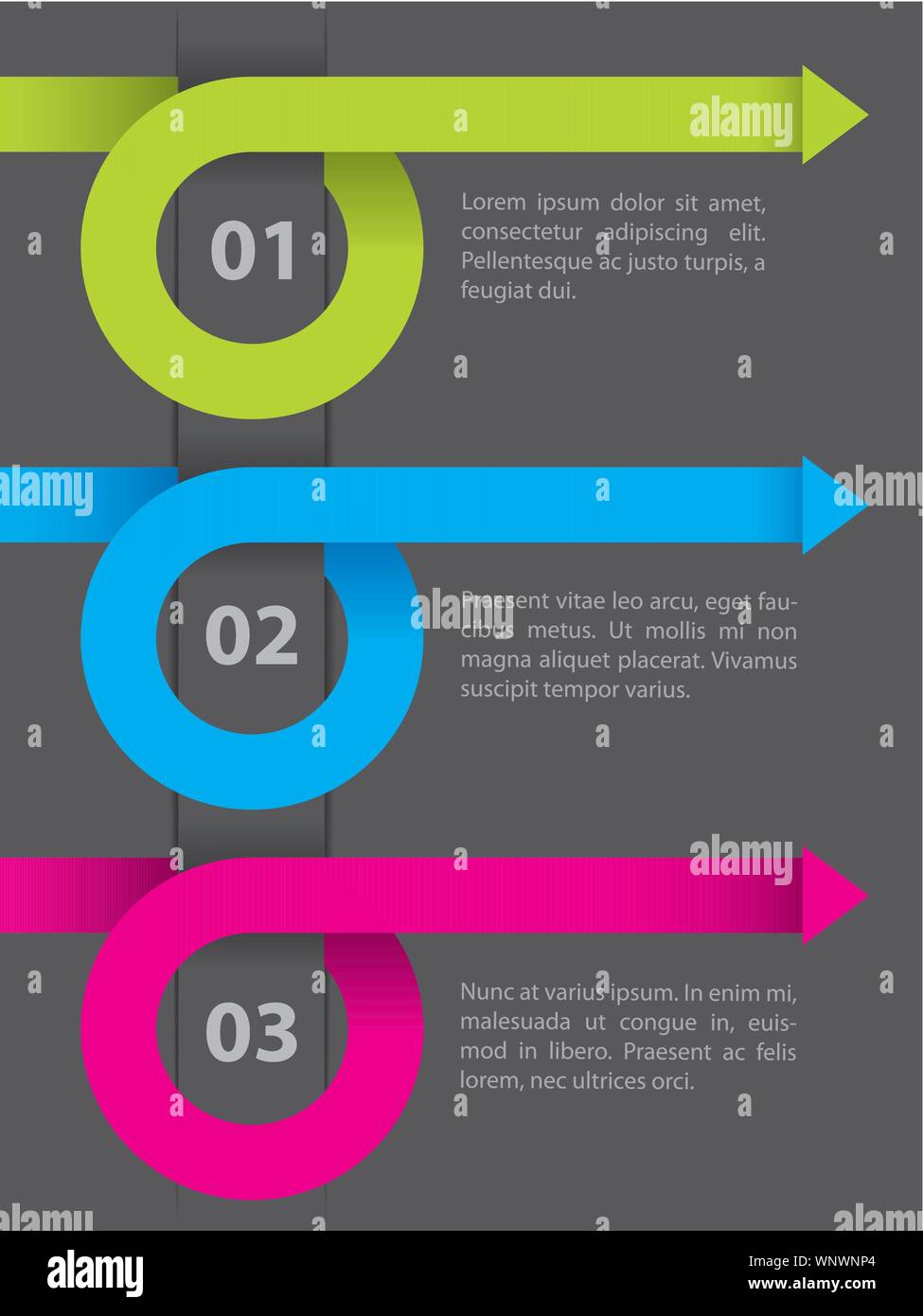 Infographic design on dark paper Stock Vector