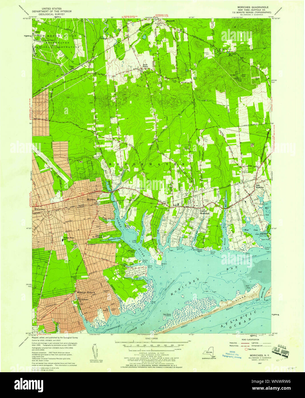 New York NY Moriches 130668 1957 24000 Restoration Stock Photo Alamy