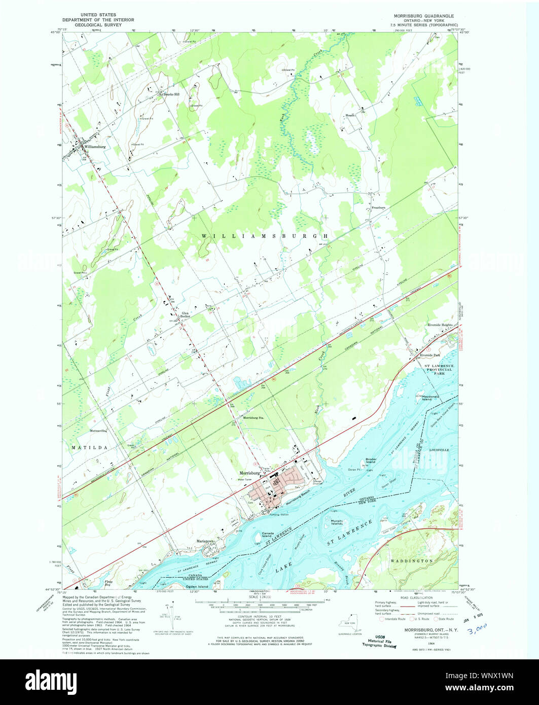 New York NY Morrisburg 130678 1964 24000 Restoration Stock Photo Alamy