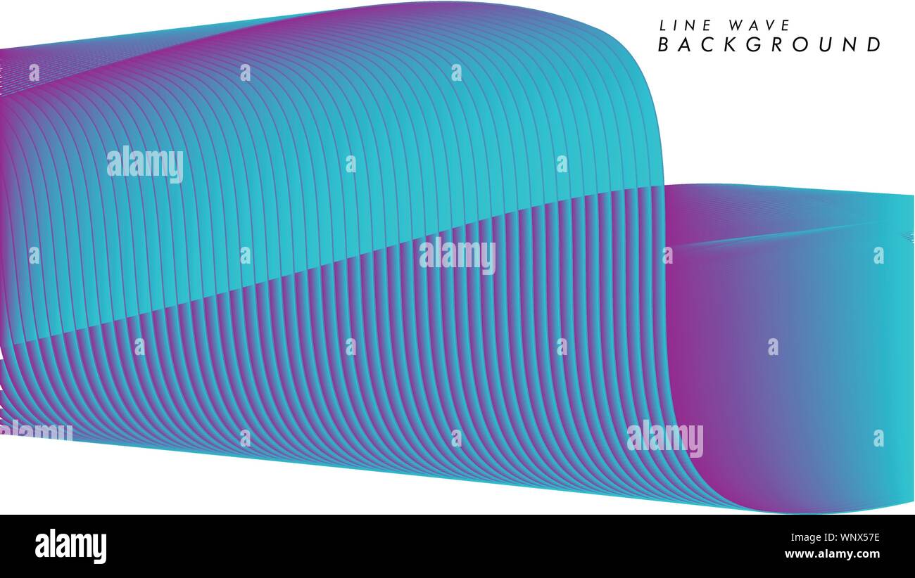 vector modern abstract blue line wave background in eps 10 Stock Vector ...