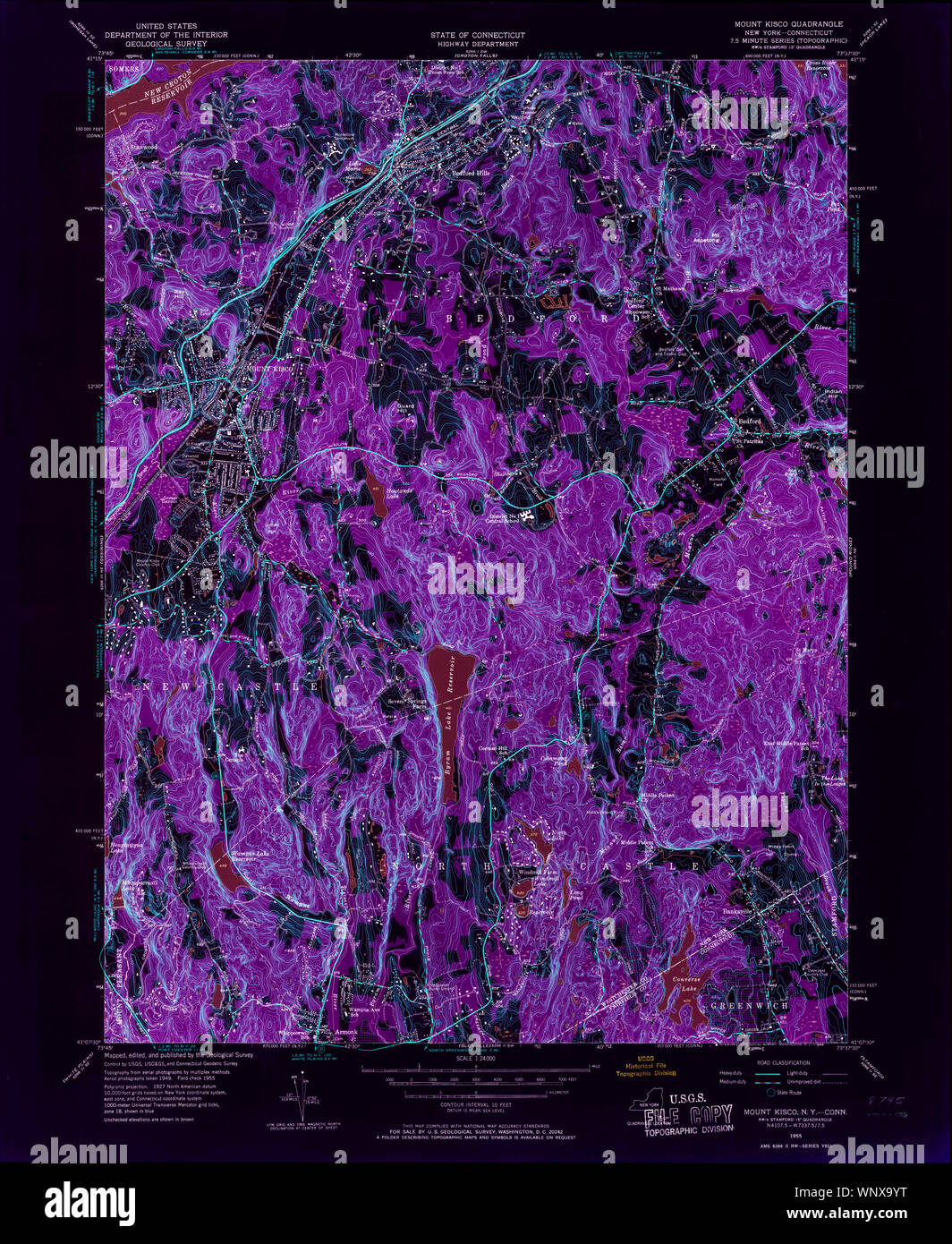 New York NY Mount Kisco 130696 1955 24000 Inverted Restoration Stock