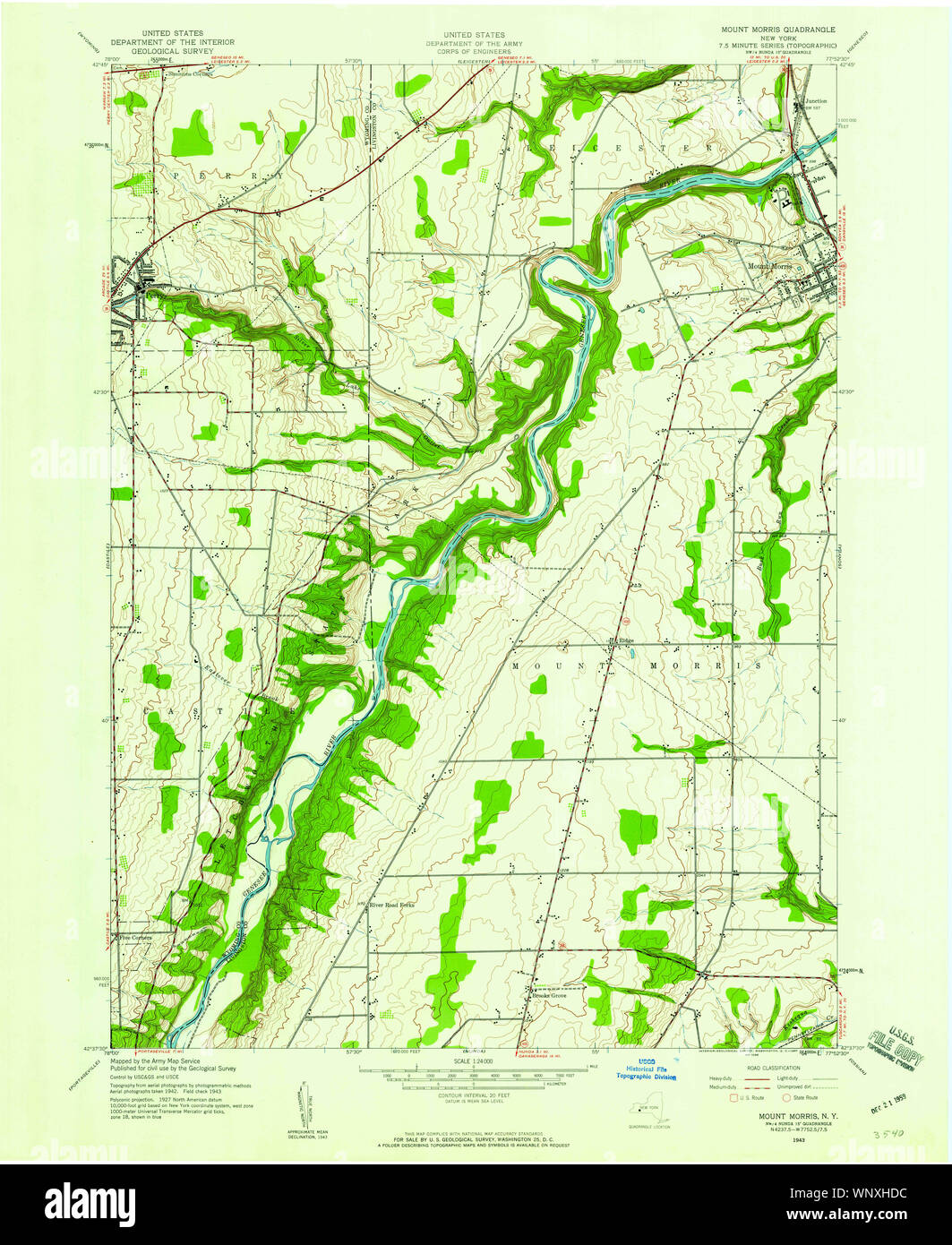Map of mount morris hires stock photography and images Alamy