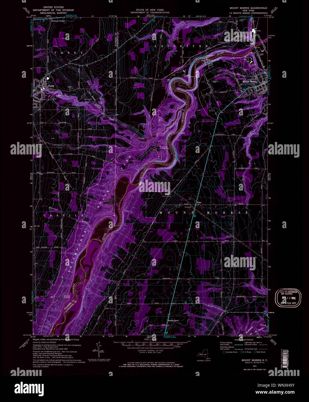 Map of mount morris hires stock photography and images Alamy