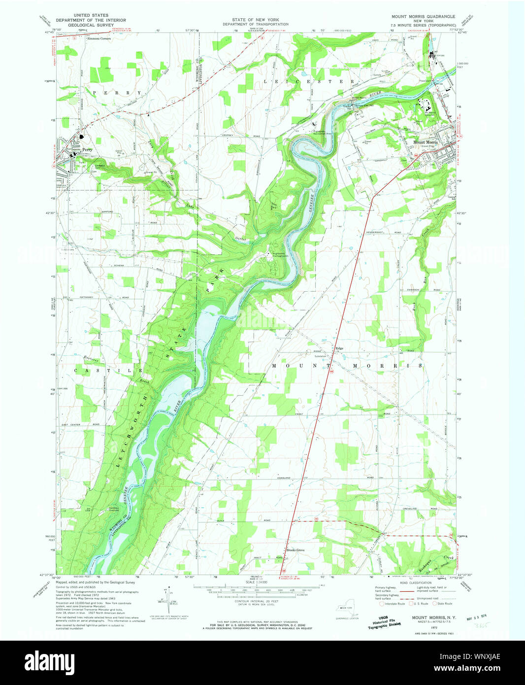 Map of mount morris hires stock photography and images Alamy
