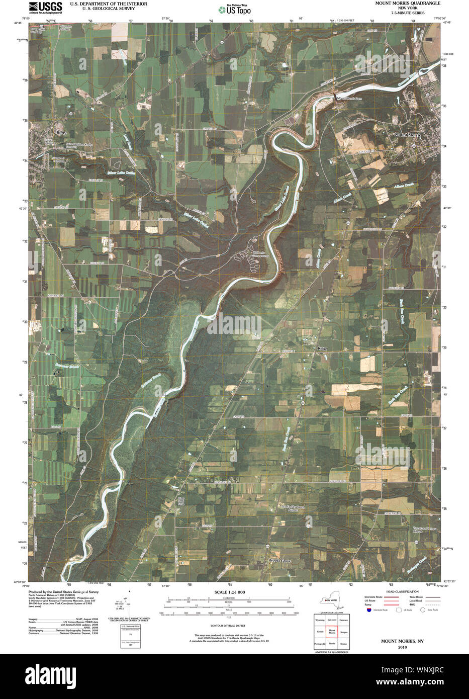 Map of mount morris new york Cut Out Stock Images & Pictures Alamy