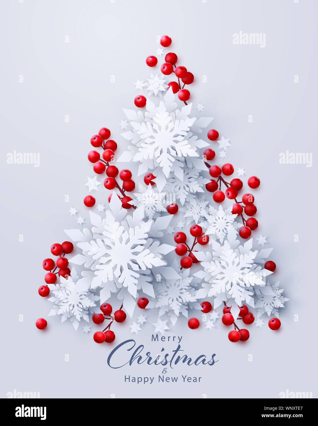 Vector Merry Christmas and New Year background Stock Vector Image & Art ...