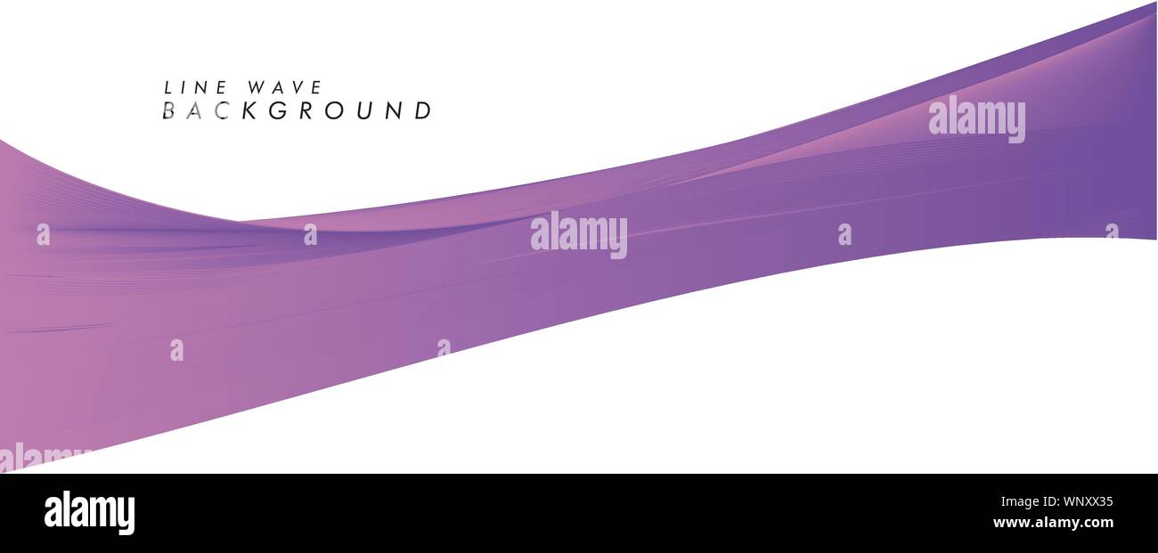 Abstract vector background with purple color wave. Color wavy lines ...