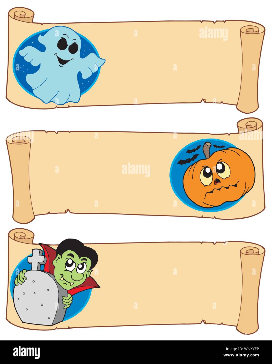 Halloween banners collection 4 Stock Vector