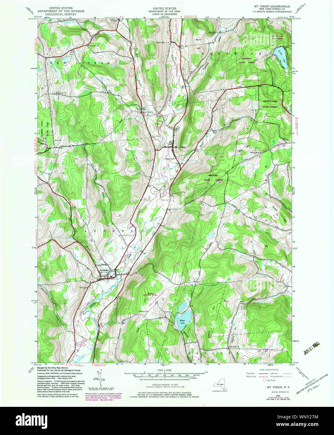 New York NY Mt Vision 130730 1943 24000 Restoration Stock Photo Alamy