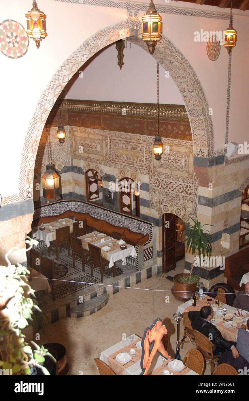Interior of a restaurant in Beirut Stock Photo
