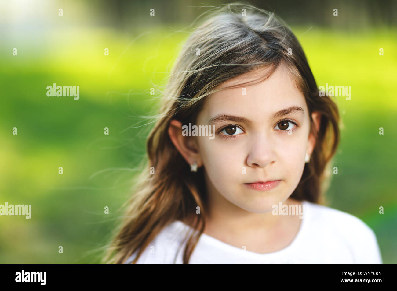 Portrait of young beautiful girl Stock Photo
