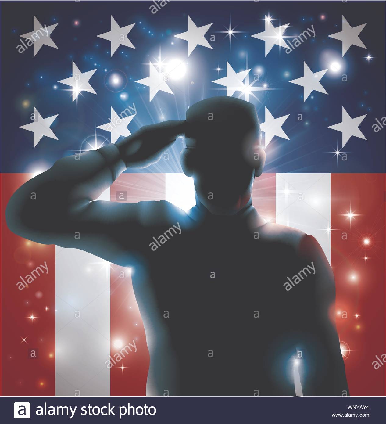 Salute The Troops with the Stars and Stripes