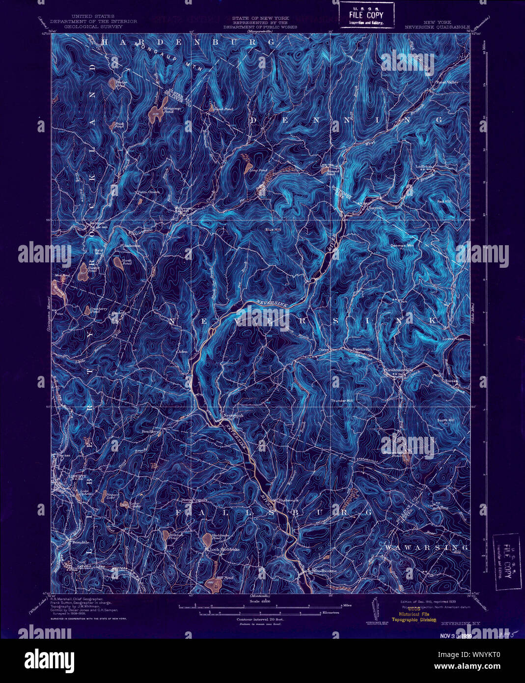 New York NY Neversink 130776 1910 62500 Inverted Restoration Stock