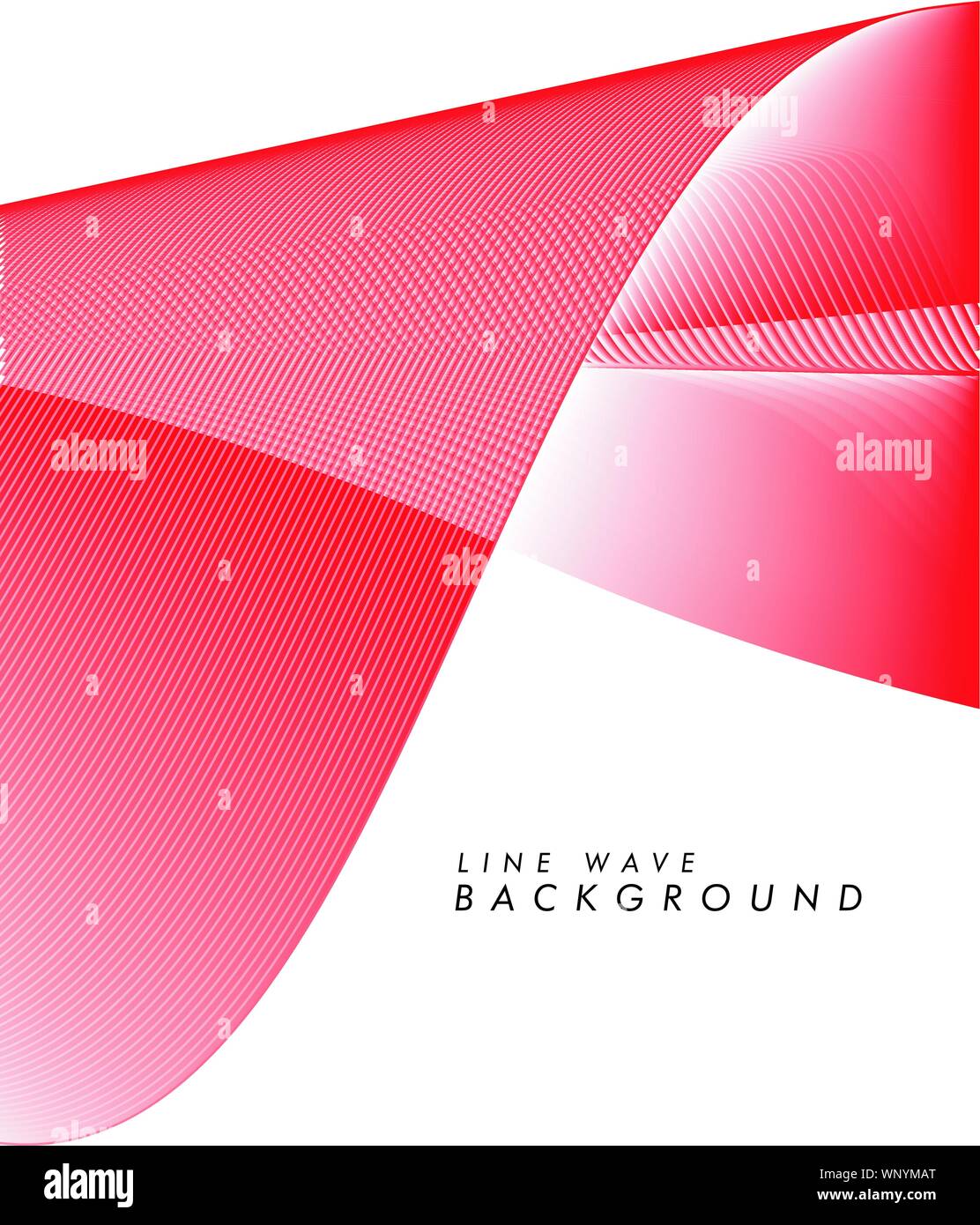 Abstract vector background with red color wave Stock Vector