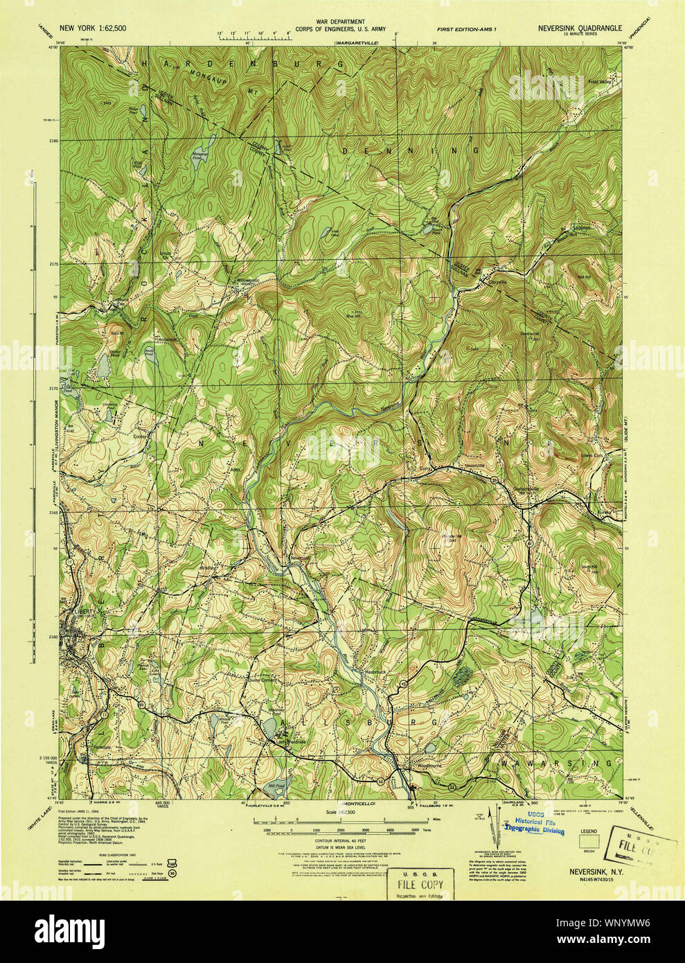 New York NY Neversink 130782 1944 62500 Restoration Stock Photo Alamy