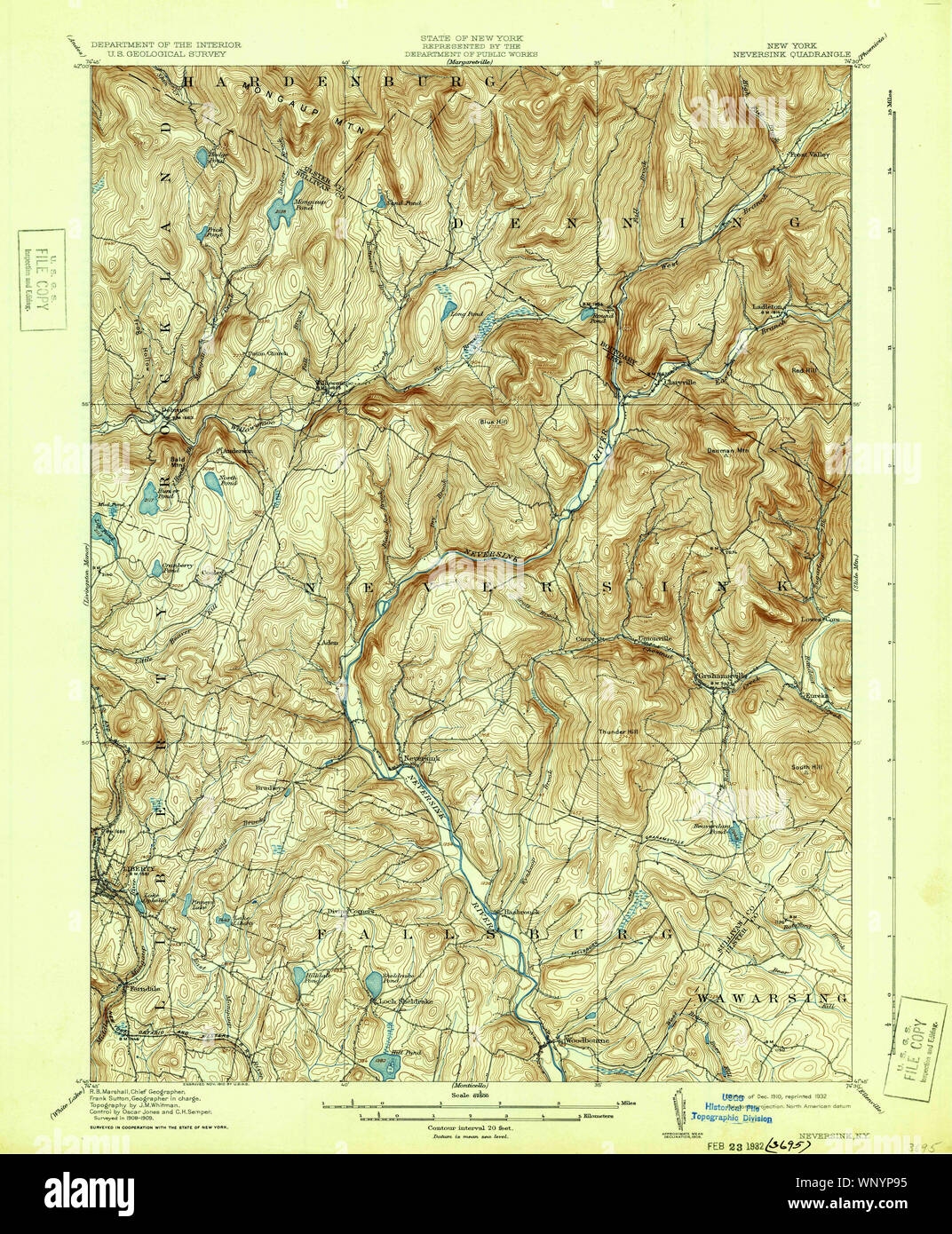 New York NY Neversink 144208 1910 62500 Restoration Stock Photo Alamy