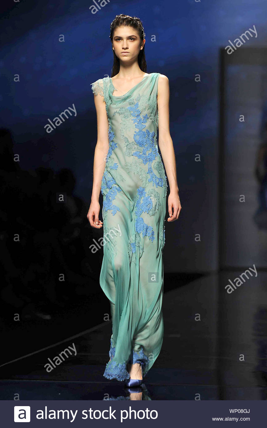 Milan, Italy - Italian fashion designer Alberta Ferretti shows off her  Spring/Summer 2013 collection from Milan Fashion Week in Italy. AKM-GSI  September 19, 2012 Stock Photo - Alamy