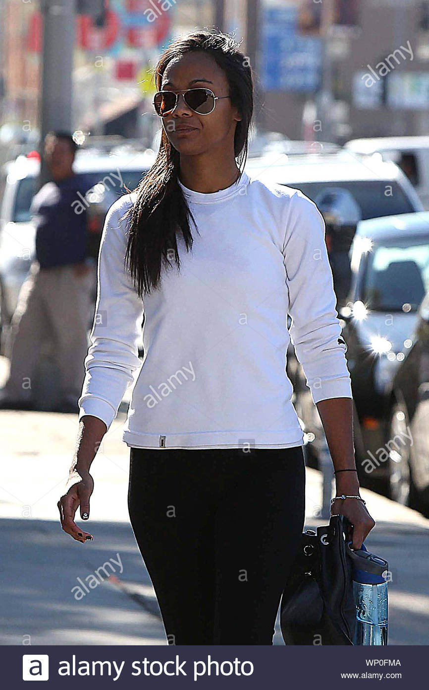 West Hollywood Ca Actress Zoe Saldana Steps Out For Her Daily