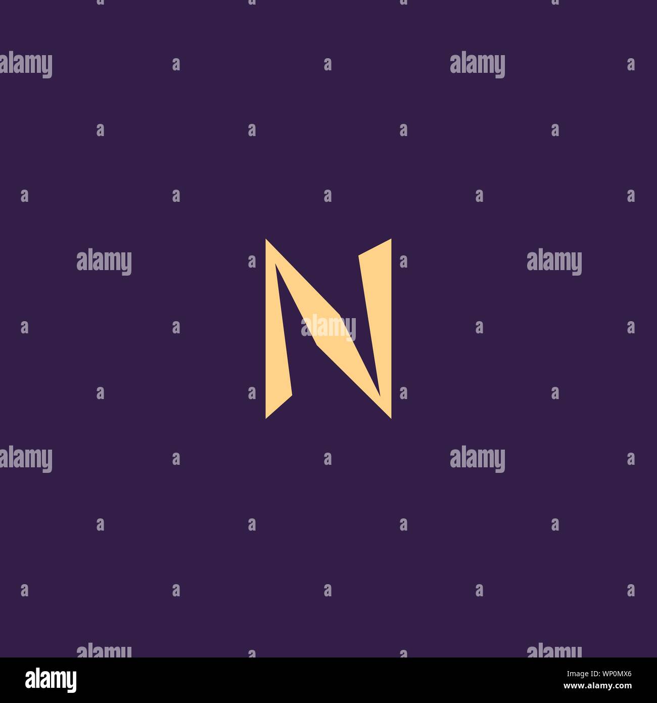 Creative Innovative Initial Letter logo NN N. Minimal luxury Monogram ...