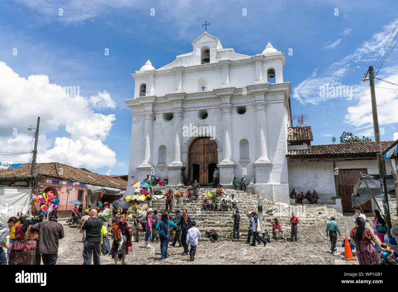 Chichicastenango, Guatemala - Iglesia de Santo Tomas Roman Catholic church near the market Stock Photo