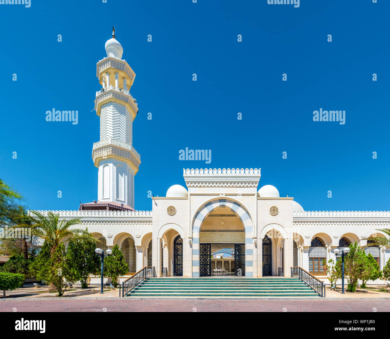 Jordan, Aqaba Governorate, Aqaba. Sharif Hussein bin Ali Mosque. Stock Photo