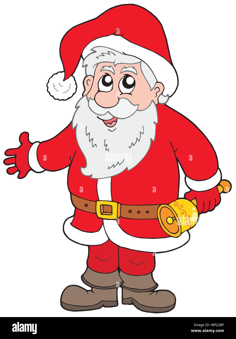 Cute Santa Claus with bell Stock Vector Image & Art - Alamy