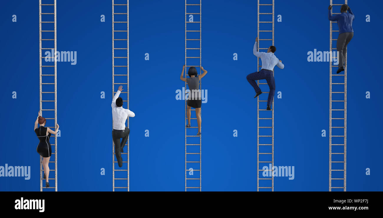 Joining the Rat Race with Endless Climbing of Corporate Ladder Stock ...