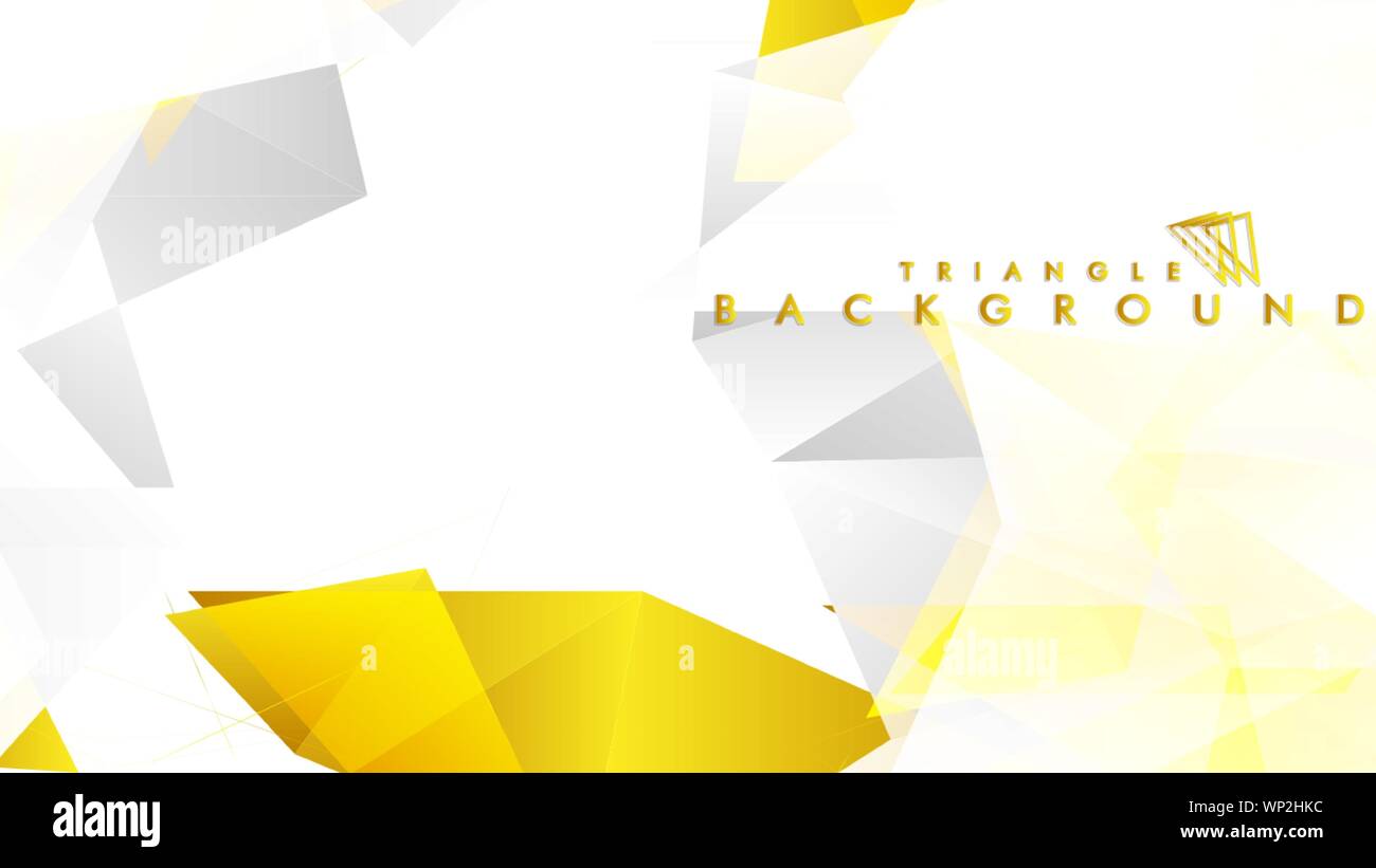 Abstract triangle pattern vector background with golden gradient ...