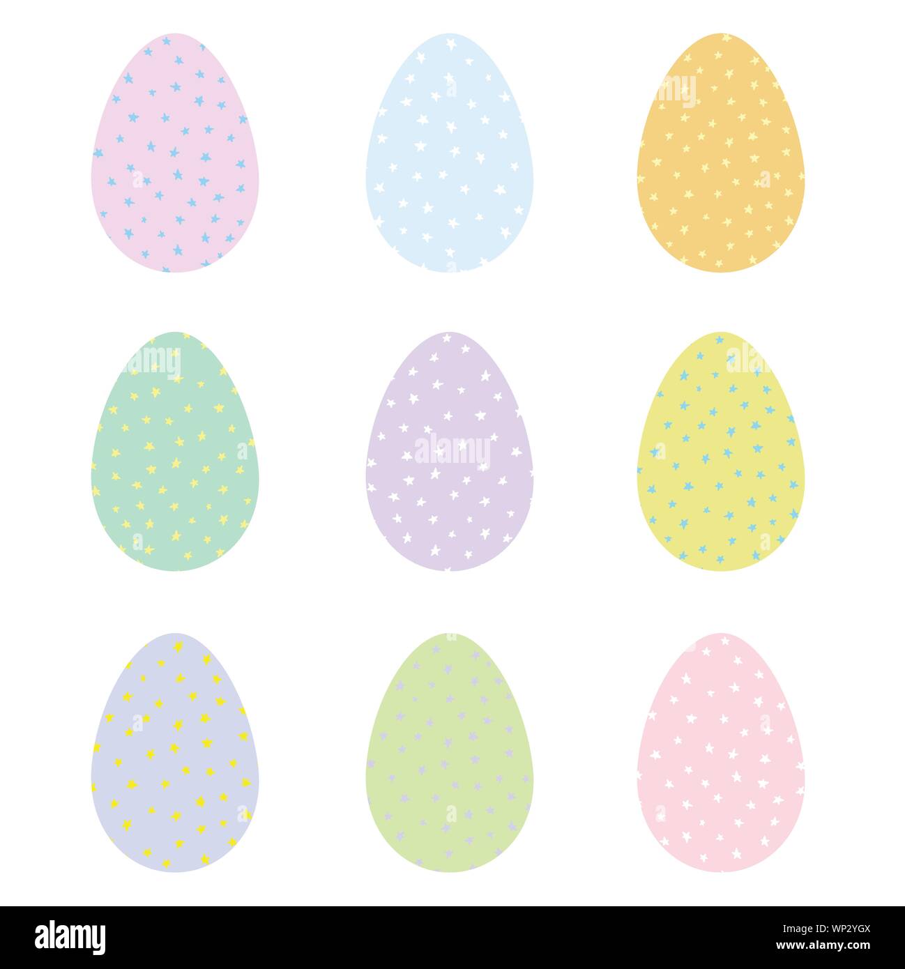 Easter eggs for holiday celebration card template Stock Vector Image ...