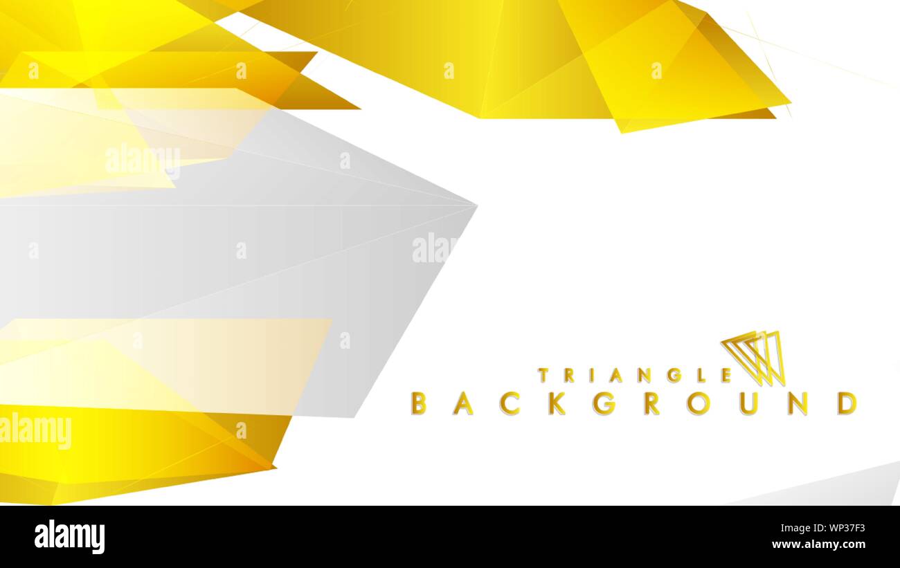 Abstract triangle pattern vector background with golden gradient ...