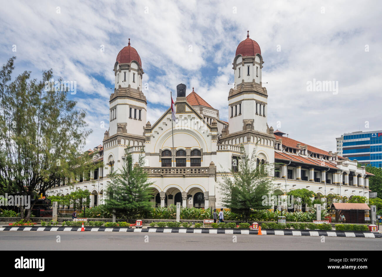Former colonial-era headquarters of the Dutch East Indies Railway Company, Semarang, Central Java, Indonesia Stock Photo