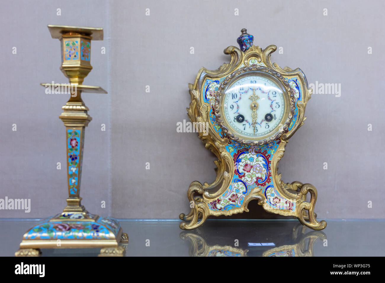 Tehran Clock Vintage Clocks, Golestan Palace, Tehran, Iran Stock Photo - Alamy