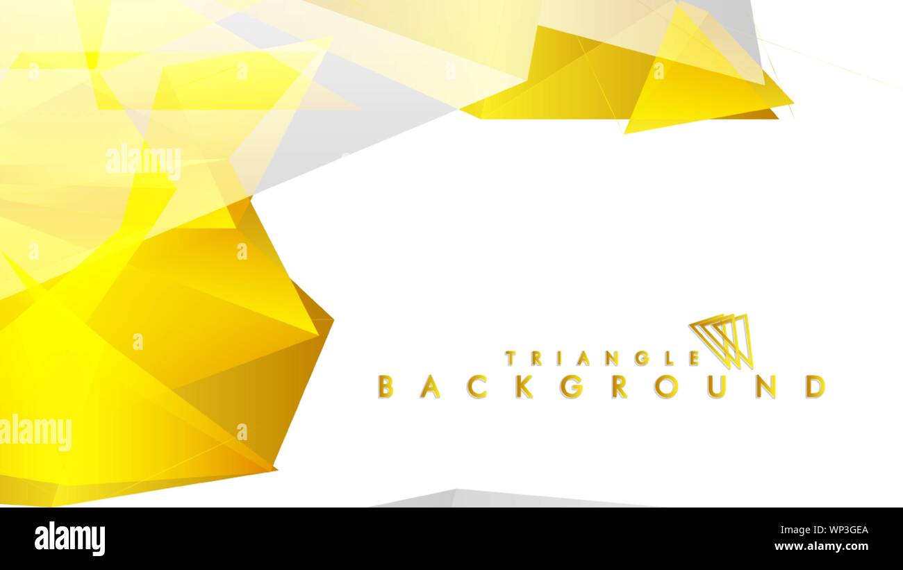 Abstract triangle pattern vector background with golden gradient ...