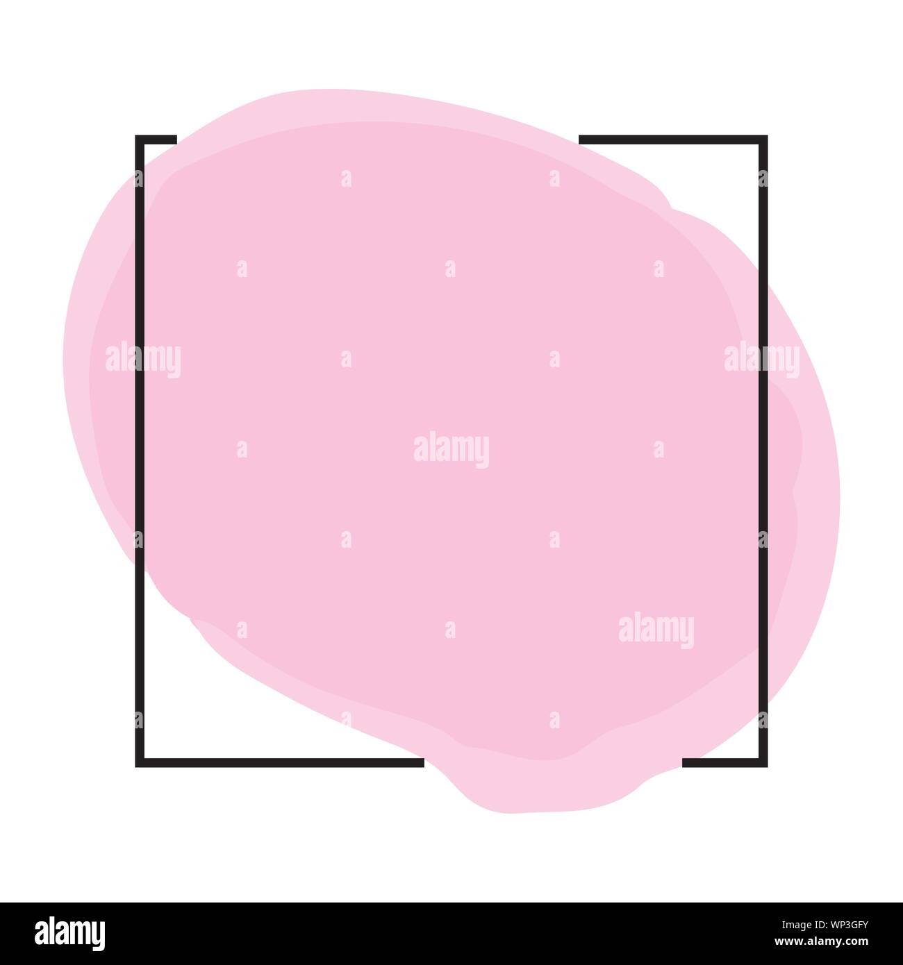 Frame template design with digital watercolor in vector Stock Vector