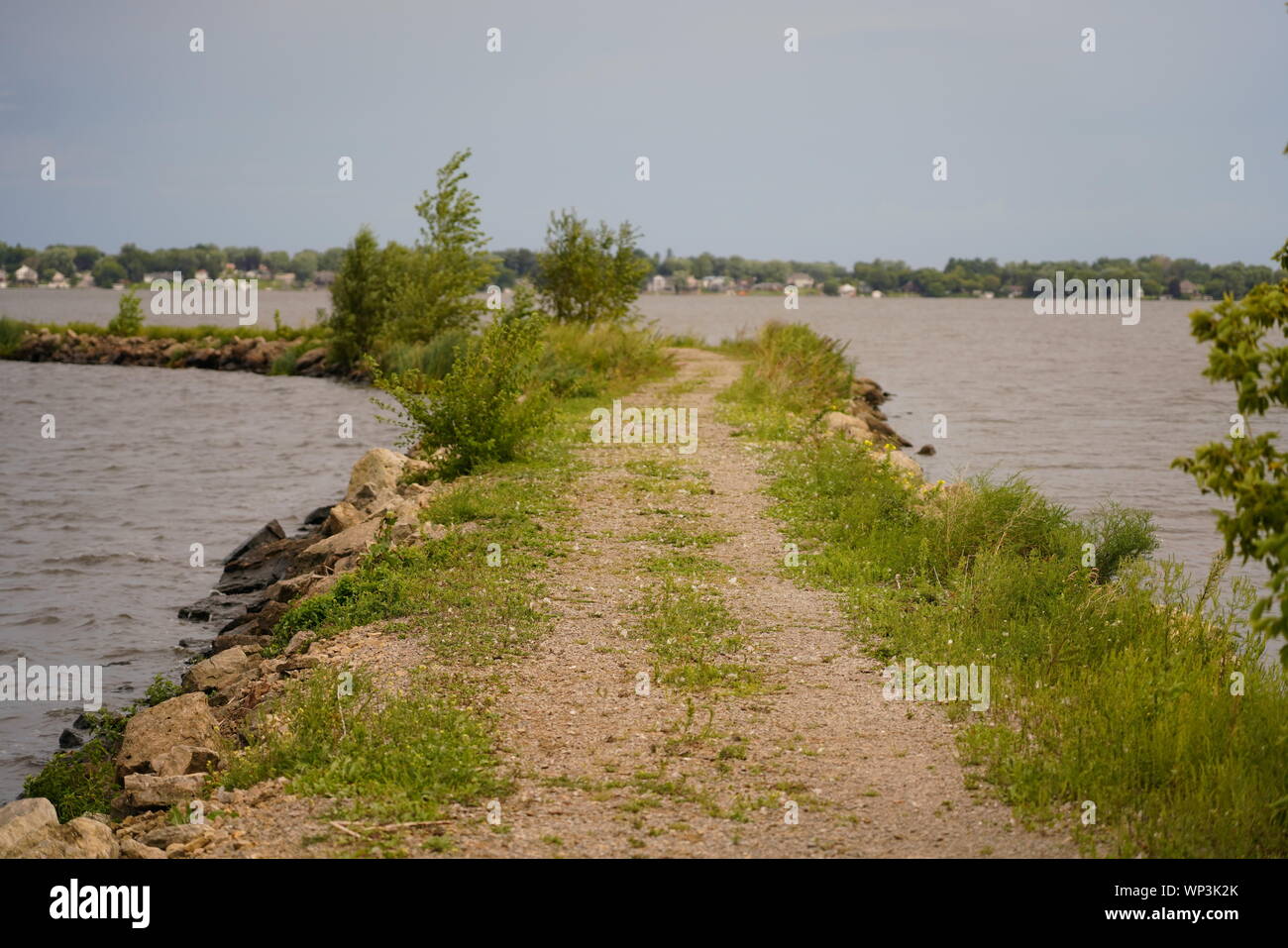 path, hiking, nature, travel, mountain, hike, landscape, trail, forest, summer, green, park, outdoor, adventure, walk, scenic, tree, view, sky, trekki Stock Photo