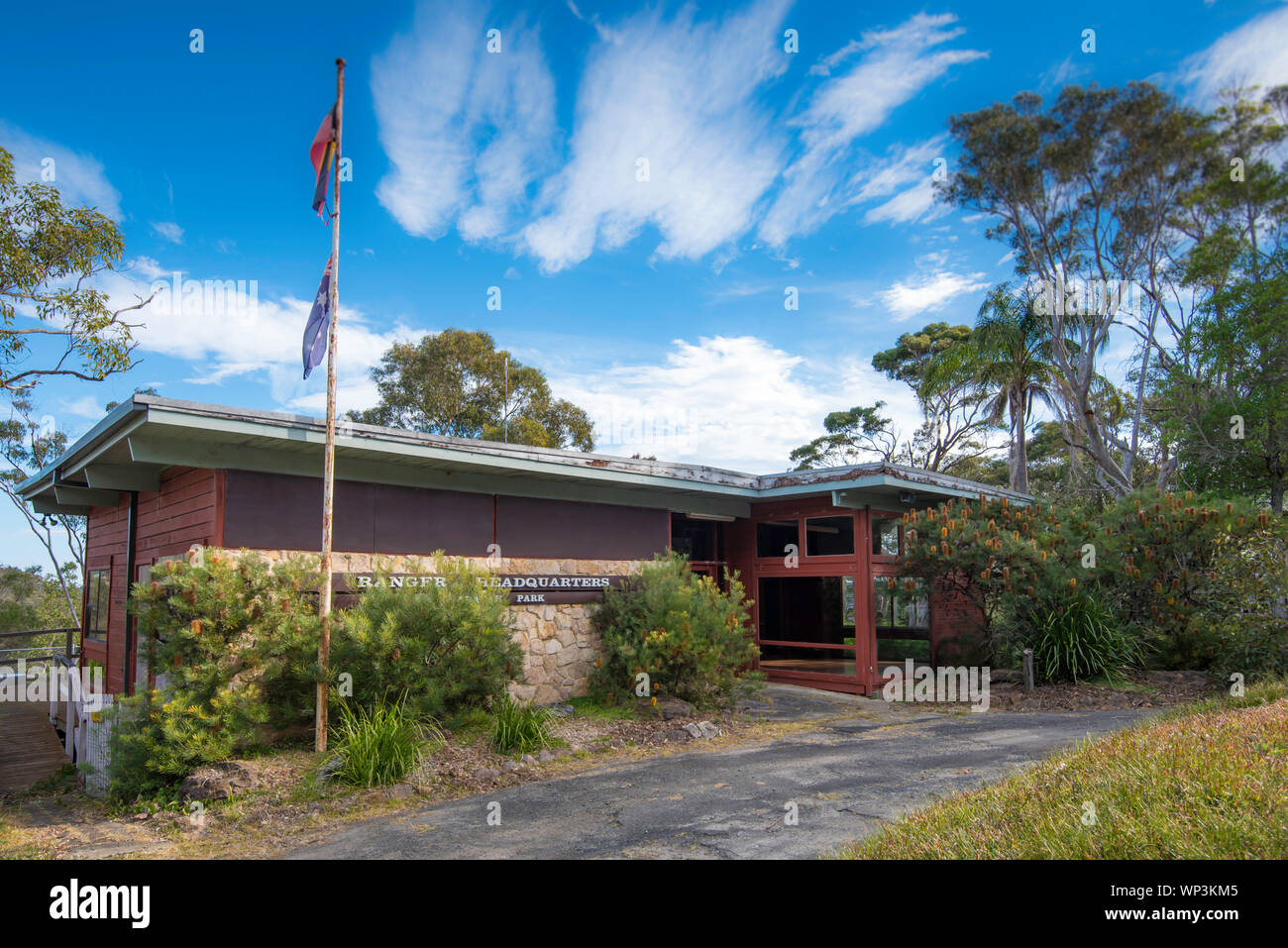 Ranger Headquarters in northern Sydney, the site of the original 1968 film set for the famous Skippy The Bush Kangaroo, Australian television series Stock Photo