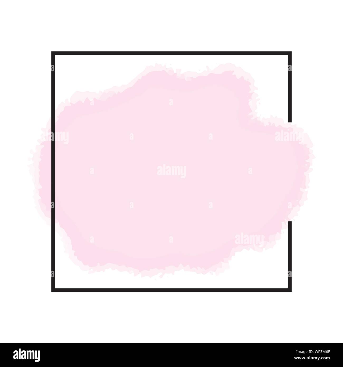 Frame template design with digital watercolor in vector Stock Vector