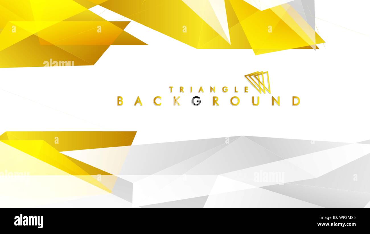 Abstract triangle pattern vector background with golden gradient ...