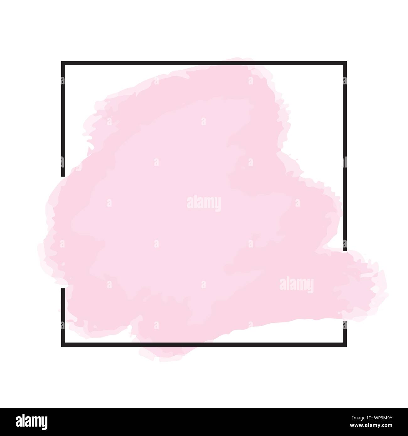 Frame template design with digital watercolor in vector Stock Vector