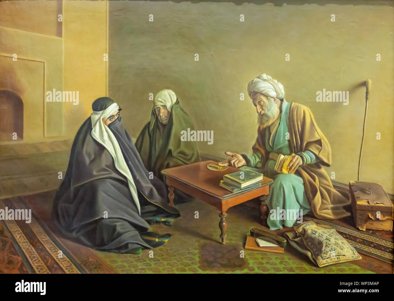 Fortune teller, Kamalolmolk, painting, Fine arts museum, Saadabad