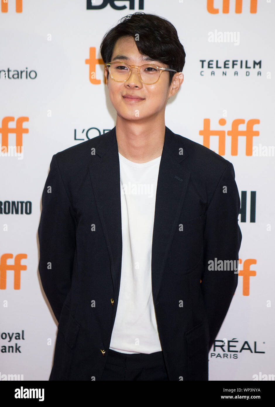 Toronto, Canada. 6th Sep, 2019. Actor Choi Woo-shik poses for photos before the Canadian premiere of the film 'Parasite' at Ryerson Theatre during the 2019 Toronto International Film Festival (TIFF) in Toronto, Canada, Sept. 6, 2019. Credit: Zou Zheng/Xinhua Stock Photo