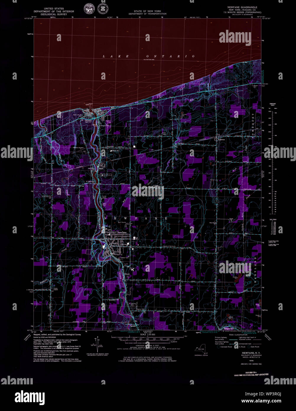 New York NY Newfane 130847 1978 25000 Inverted Restoration Stock Photo