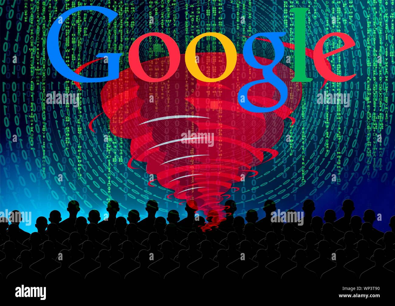 Digital composing, Symbol image monitoring, data collection, Google, spying, DSGV, Germany Stock Photo