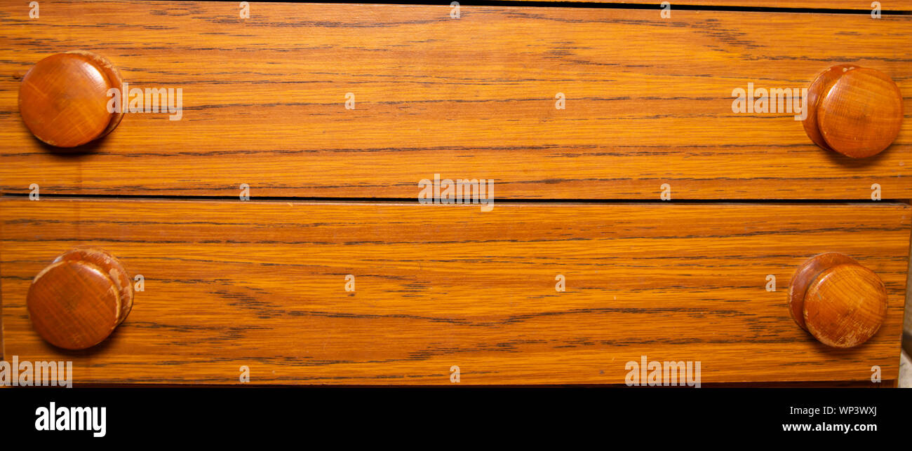 Wooden Pull Out Drawers With Round Wooden Handles Background