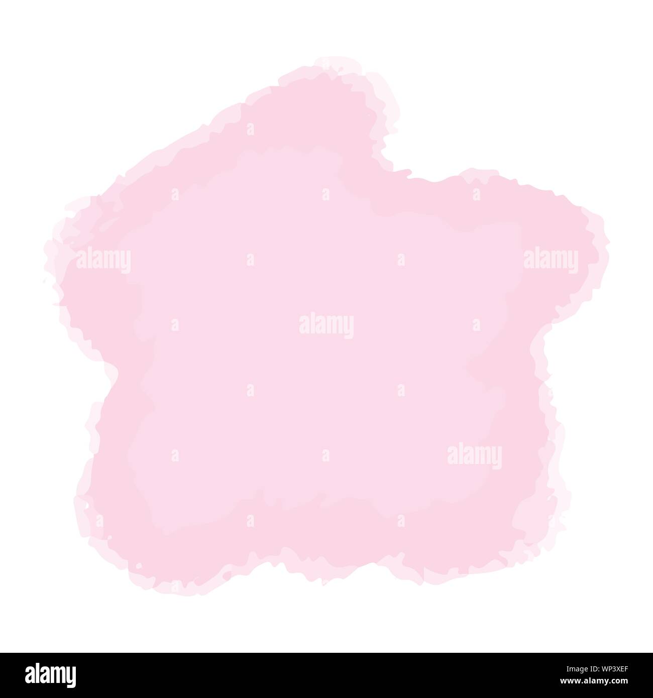 Vector watercolor imitation pastel color abstract stain blot background Stock Vector