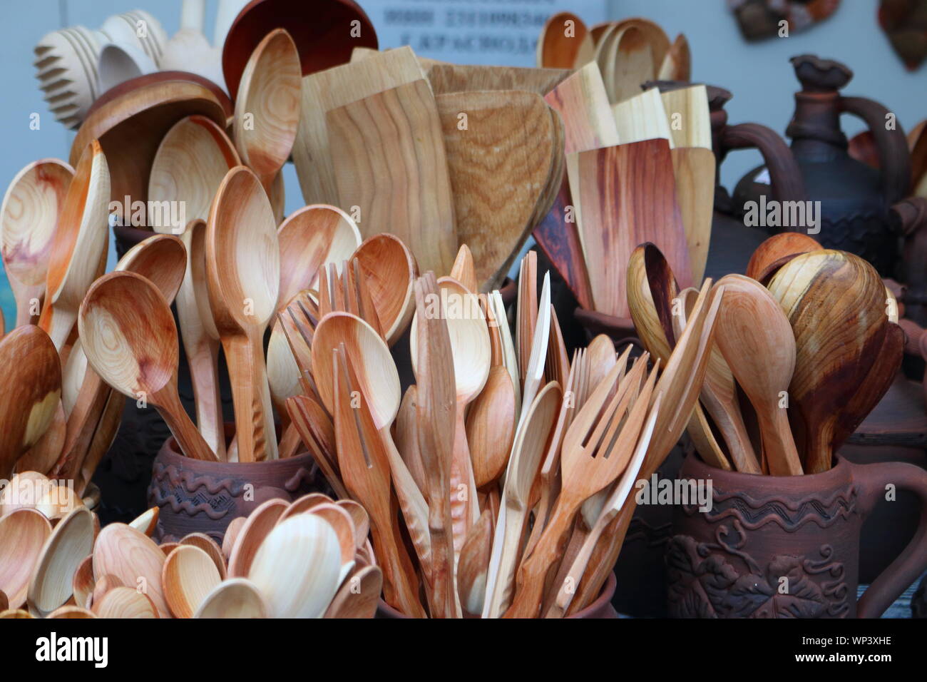 Pottery trade. Fair Stock Photo Alamy
