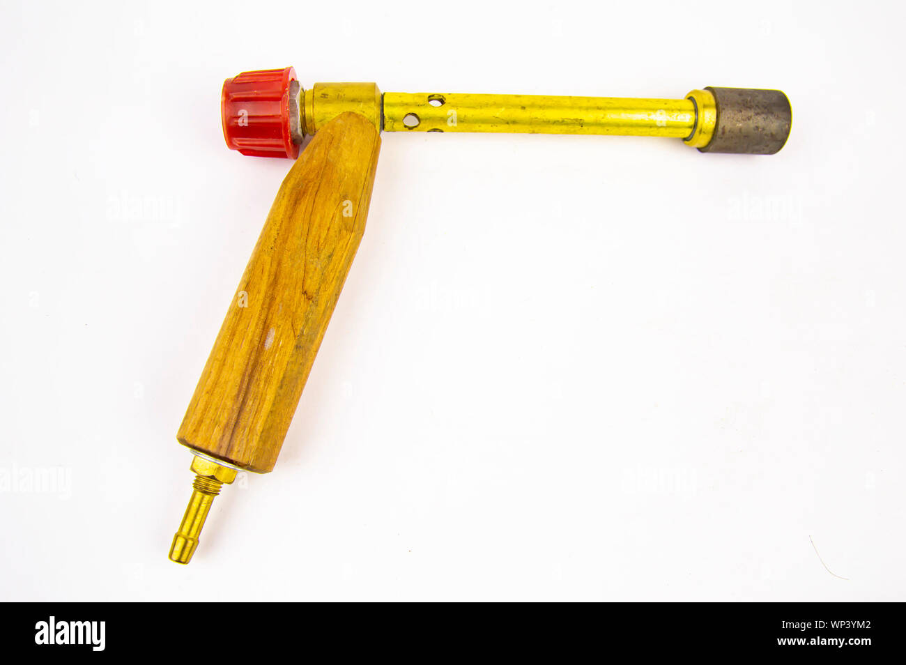 Propane torch for welding on a white background, a place for text Stock