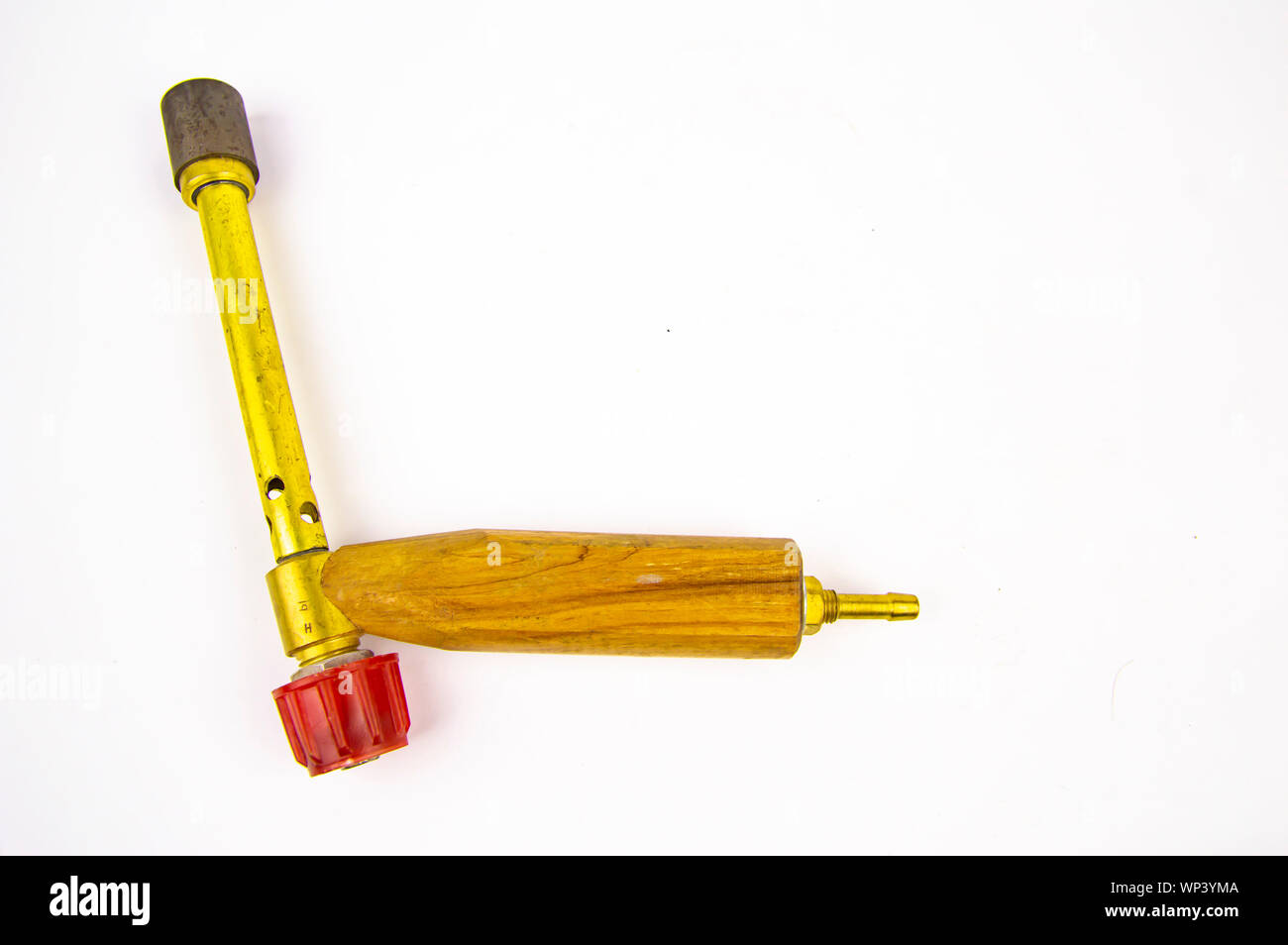 Propane torch for welding on a white background, a place for text Stock